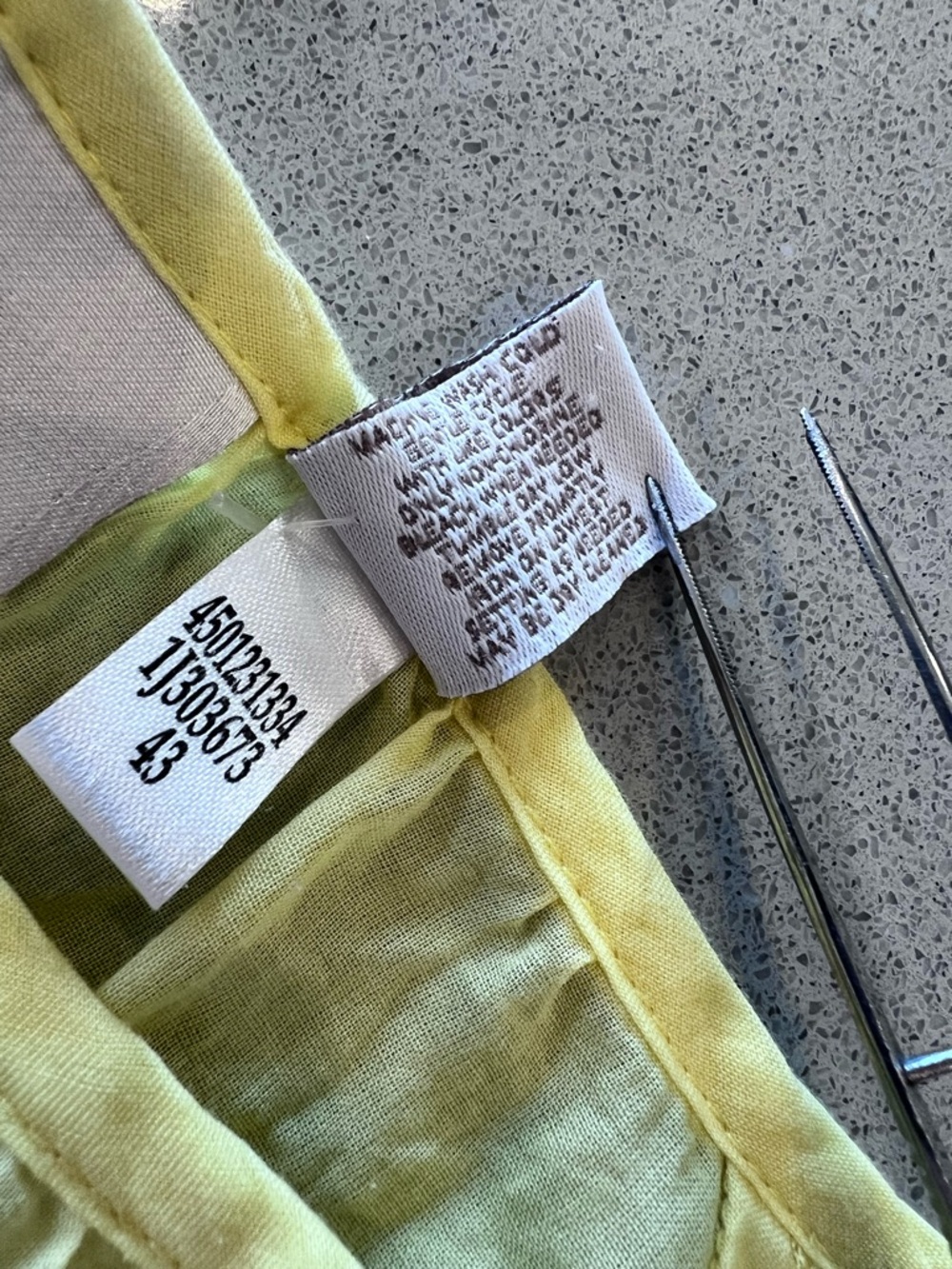 Chico's Yellow Embroidered Cotton Peasant Tunic Sz Large - Picture 8 of 12